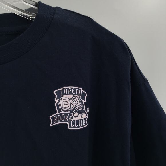 Abound Women's Club Open Book Graphic Crew Neck T Shirt Blue Size Small NWT - Picture 3 of 6